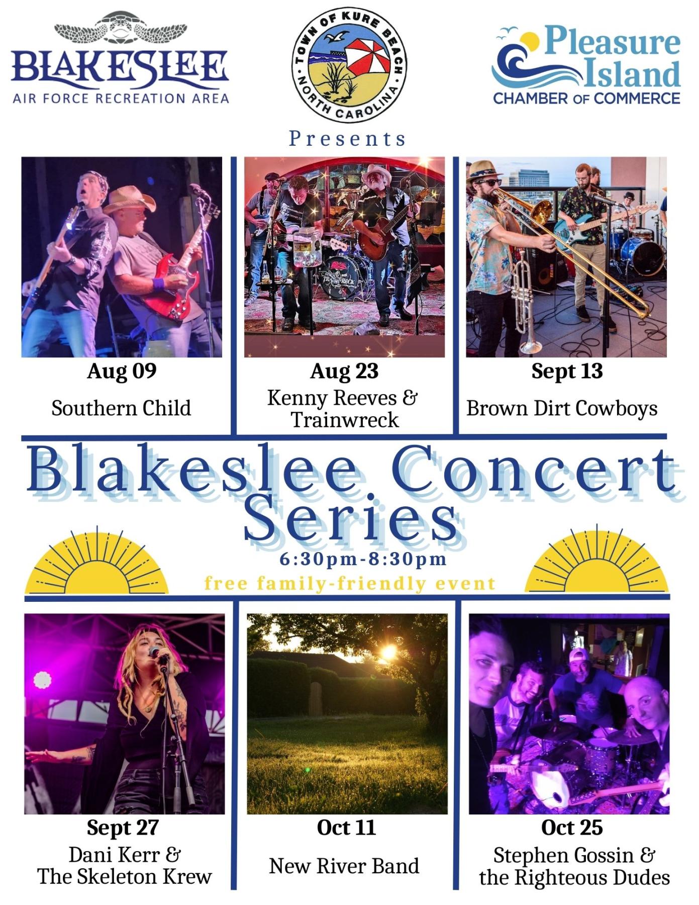 Blakeslee Air Force Recreation Area concert series schedule